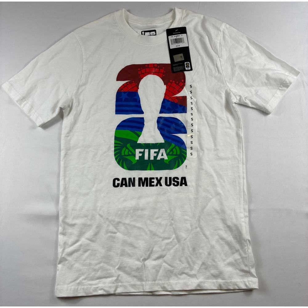 FIFA World Cup 2026 T-Shirt Mens Small White NWT Outerstuff CAN MEX USA Soccer
